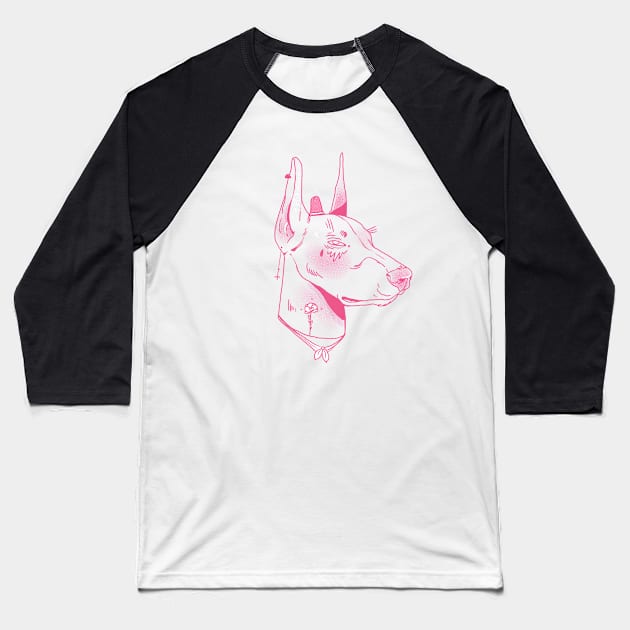 Doberman Baseball T-Shirt by Reifus